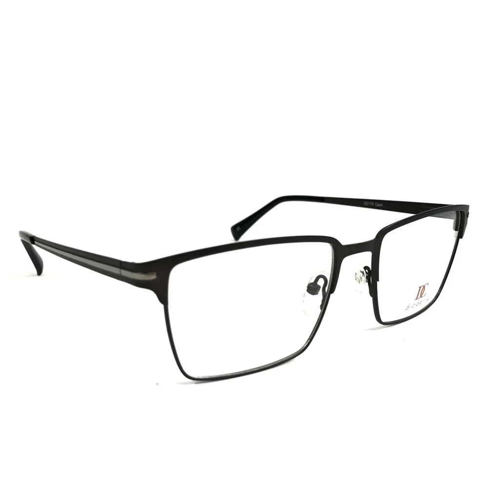 Dicaprio Eyeglasses Frames DC175 Gunmetal Rectangle Full Rim 53-17-140